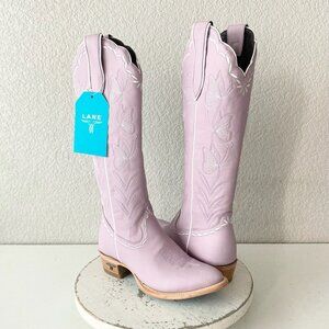Lane SWEET MEMORIES Knee High Womens Cowboy Boots 6.5 Purple Cowgirl Western
